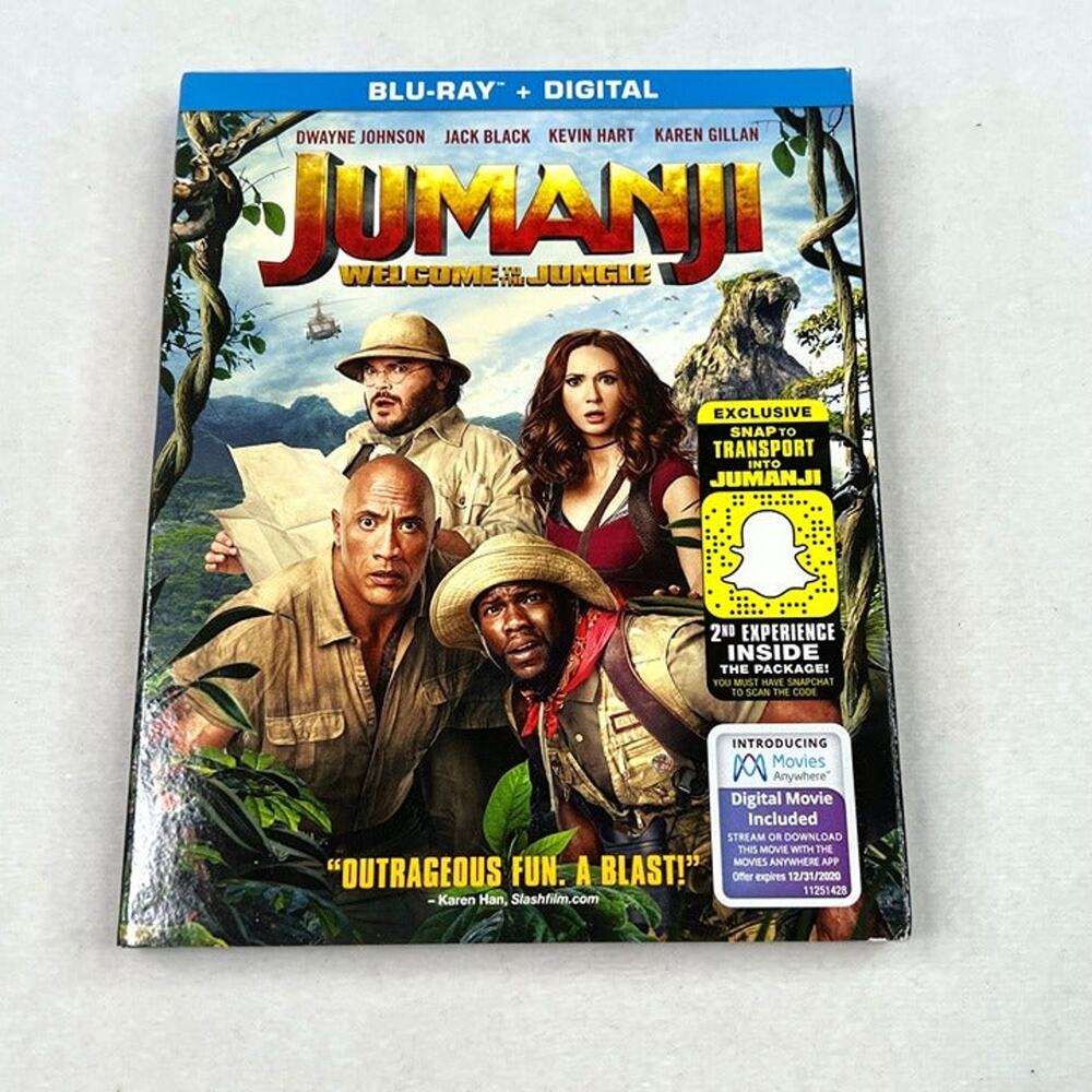 New Jumanji Welcome to The Jungle  Blu Ray